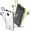 Power Bank 20000mAh com Display Rápido Branco