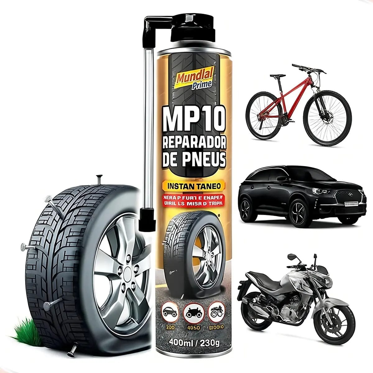 Reparador De Pneu Para Carro/caminhonete Mundial Prime Mp10 400 ML