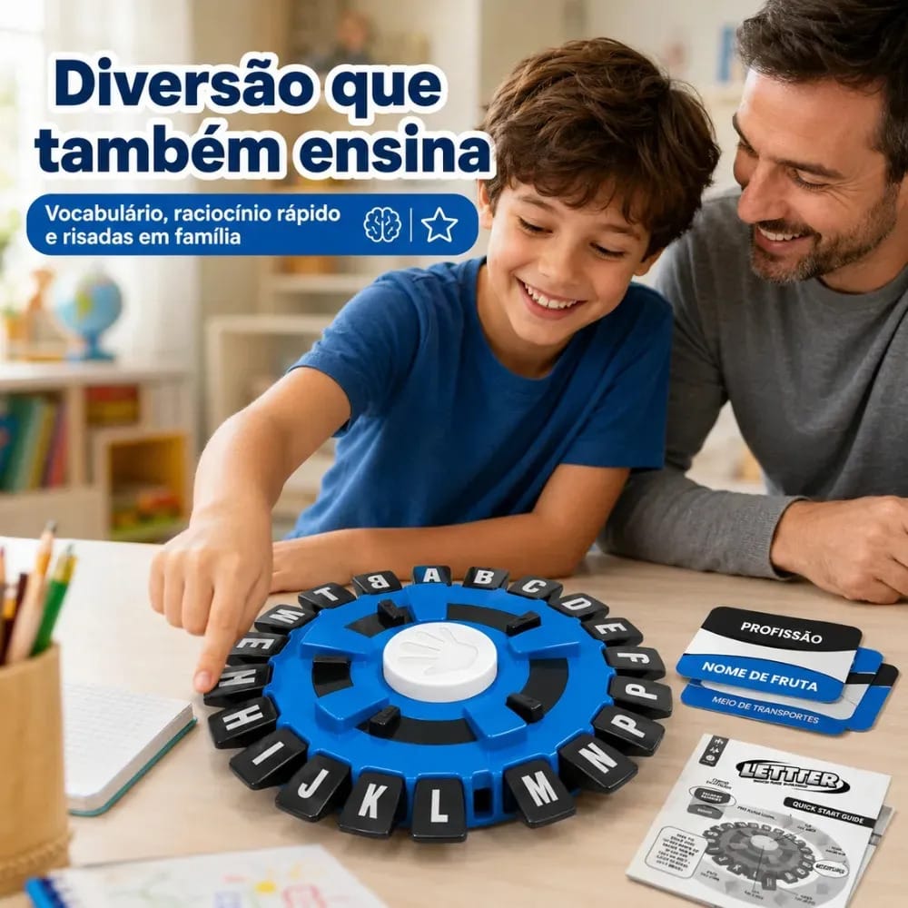 Jogo Tapple Português Relé Letras Brinquedo Educativo Pedagógico Familiar - Imagem 8