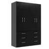 guarda-roupa solteiro treviso 4 pt 6 gv preto