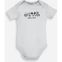 body infantil de algodão mickey verde - 1