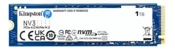 Ssd M.2 2280 Nvme Kingston 1tb Nv3 Snv3s/1000g Pci-e Gen 4.0 Formato M.2 2280 Velocidade De Leitura Até 6000 Mb/s E Gravação Até 4000 Mb/s - 1