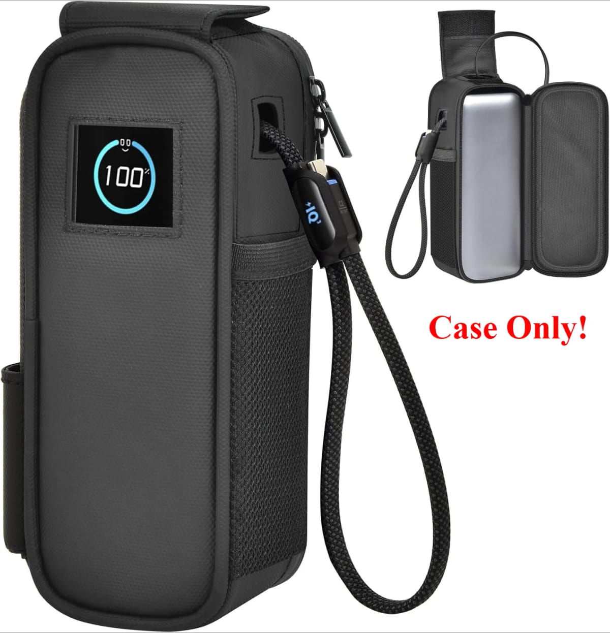 Capa Compatível com Power Bank Anker para Laptop 25.000mAh, Suporte de Transporte para Carregador Portátil com Três Portas USB-C de 100W