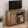 Rack para TV até 42" com rodízios e porta almofadada - 1